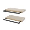 Bestar Universel 12W Set of 24W x 12D Floating Shelves, Natural Yellow Birch 65847-1120